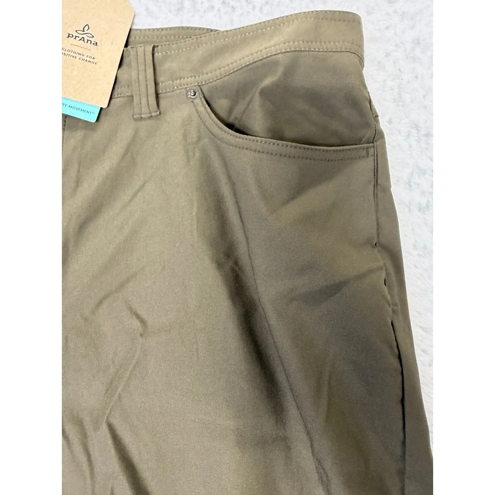 Prana Brion‎ Slim Pant II Slate Green Mens 42x30 ReZion Recycled Nylon 1965551